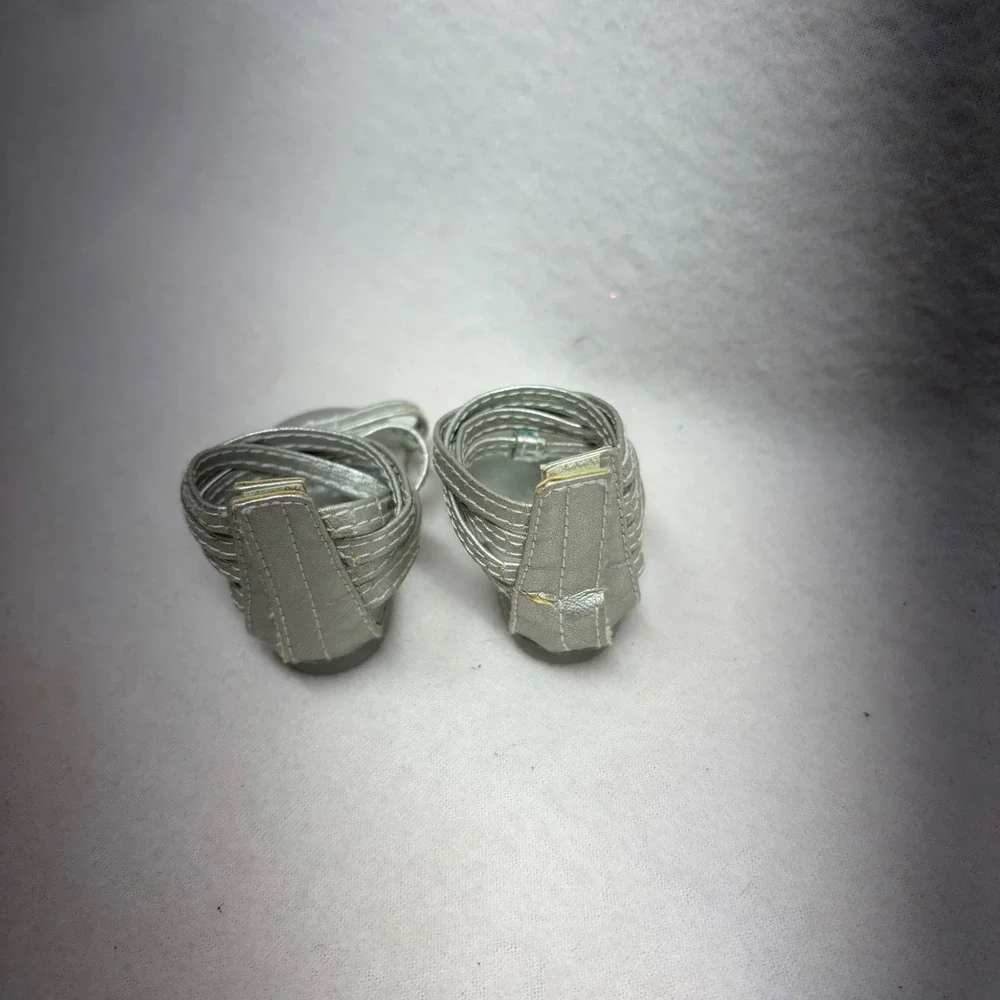 Kanani‎ Party Sparkle Strands Silver Doll Sandals for American Girl Doll Shoes